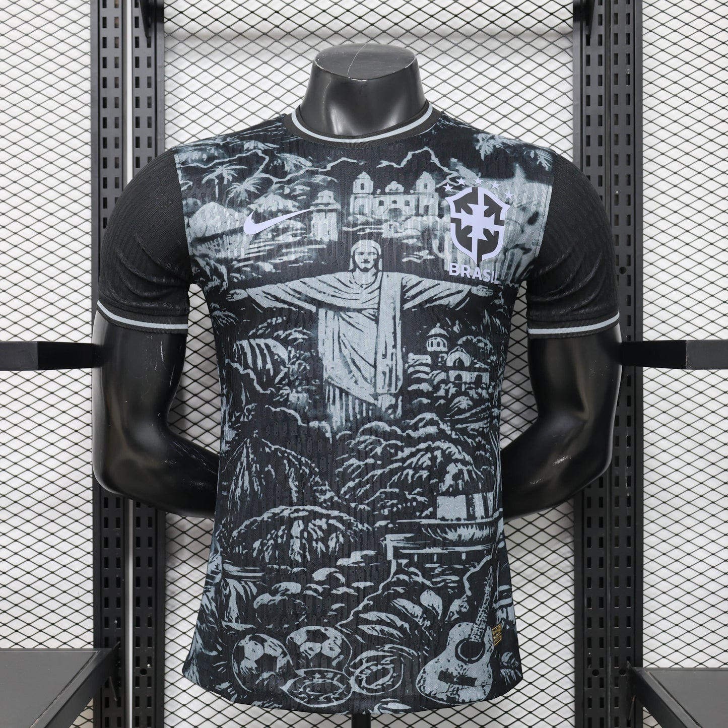 2026 Player Version Brazil Jesus Special Edition Black Football Shirt