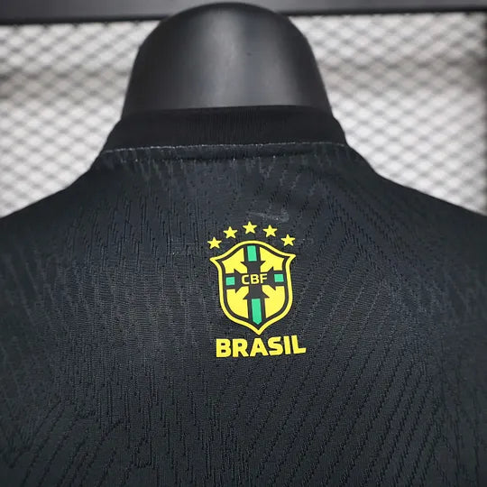 2024 Player Version Brazil Special Edition Jesus Black Gray Shirt
