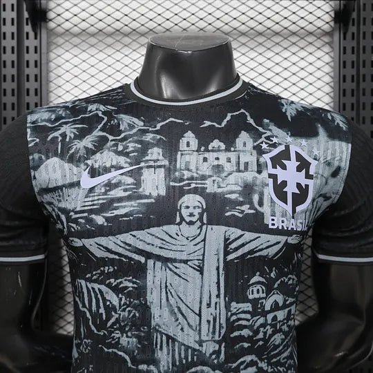 2026 Player Version Brazil Jesus Special Edition Black Football Shirt