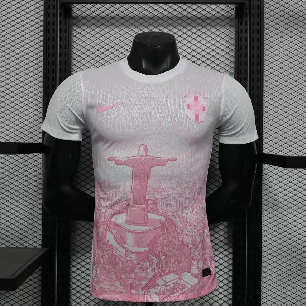 2025 Player Version Brazil Jesus Special Edition White-Pink Shirt