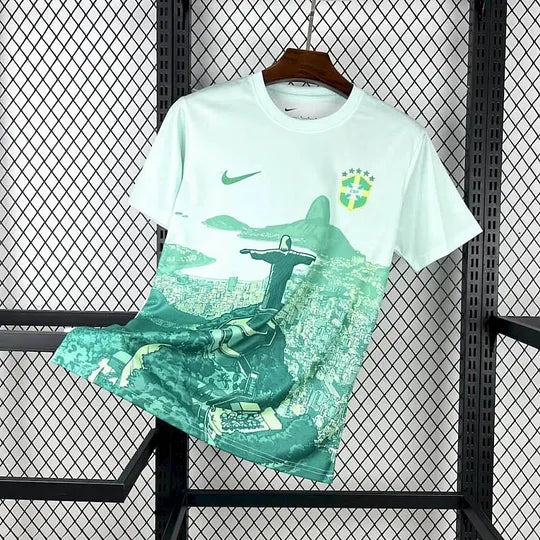 2025 Brazil Jesus Special Edition Light Green Shirt