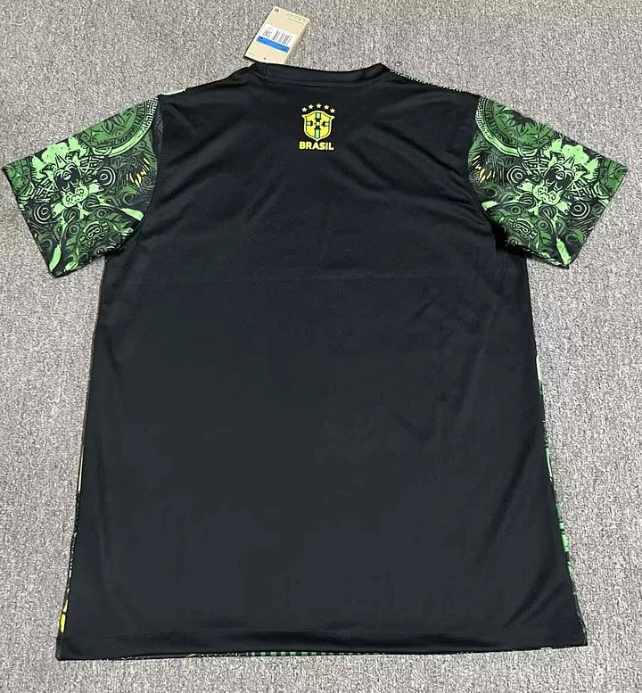 2025 Brazil Special Edition Jesus Black Green Shirt