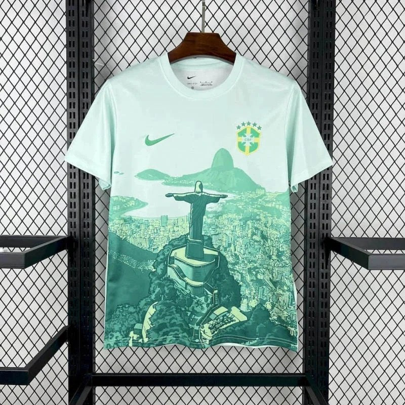 2025 Brazil Jesus Special Edition Light Green Shirt