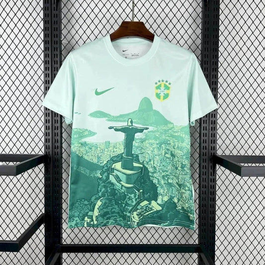 2025 Brazil Jesus Special Edition Light Green Shirt